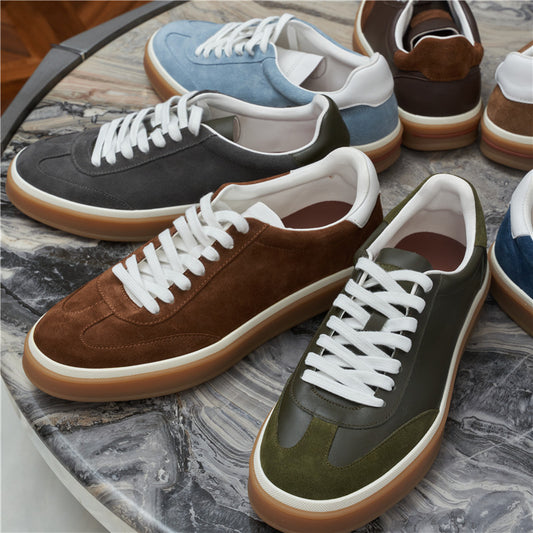 Men's German Training Genuine Lace Color Block Men's Sports Shoes