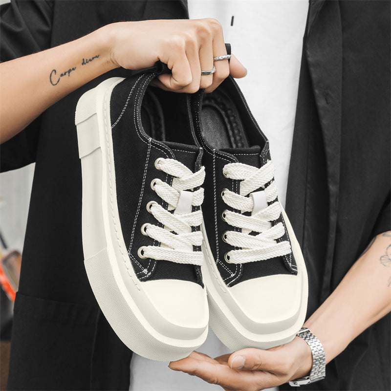 Men's Preppy Style Niche Thick Bottom Board Men's Casual Leather Shoes