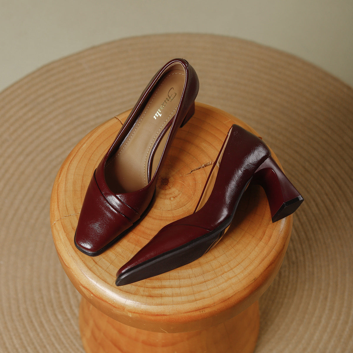 Women's Vintage Low-cut Square Toe Professional Commute Not Tired Feet Chunky Women's Fashion Shoes