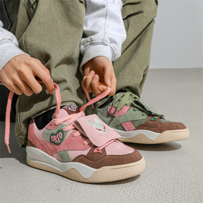 Women's & Men's Mandarin Ducks Niche Platform Retro Easy Matching Leisure National Fashion Men's Sports Shoes