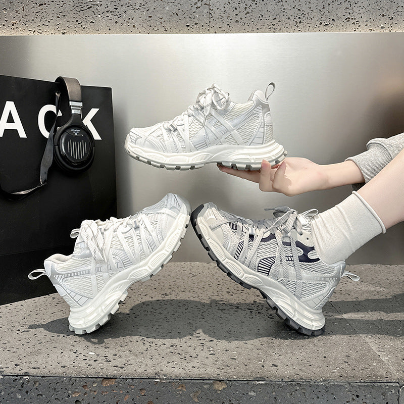 Women's Height Increasing Insole Dad Spring Breathable Women's Sports Shoes