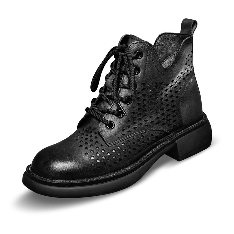 Men's Top Layer Cowhide Short British Style Boots