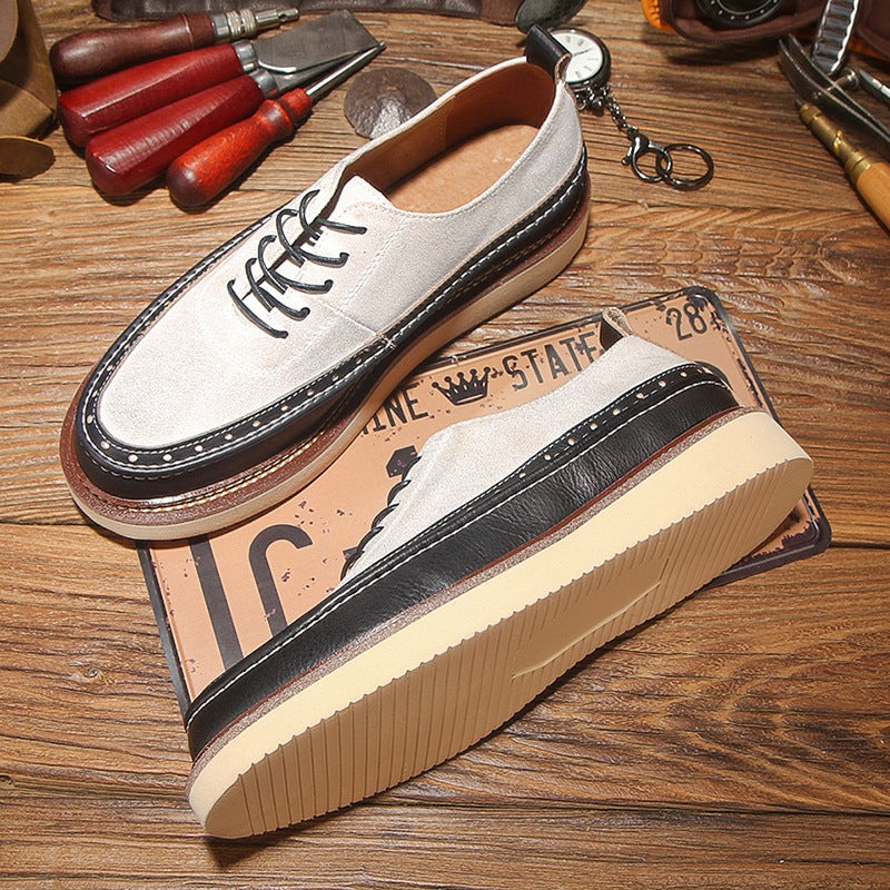 Men's Spring Genuine British Soft Bottom Retro Men's Shoes