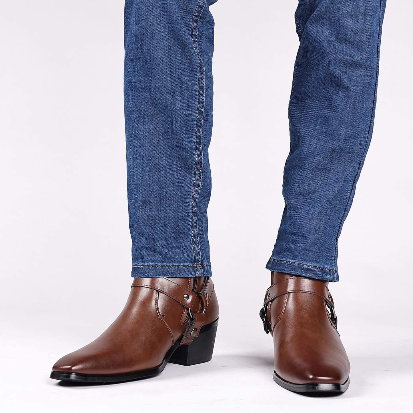 Men's Olympic British Chelsea Rivet Personality High Men's Leather Boots