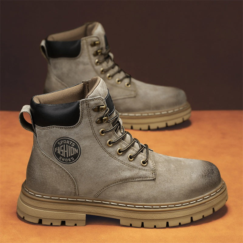 Men's Genuine Tooling British Style Fashionable Warm Men's Martin Boots