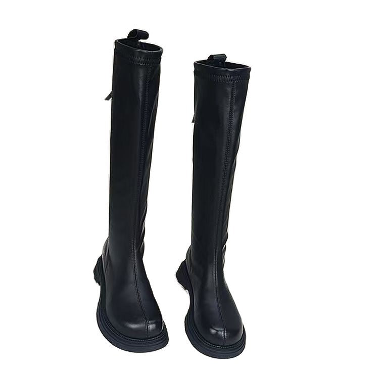 Knight Female Thin Over The Knee Winter Fleece-lined Vintage Long Boots