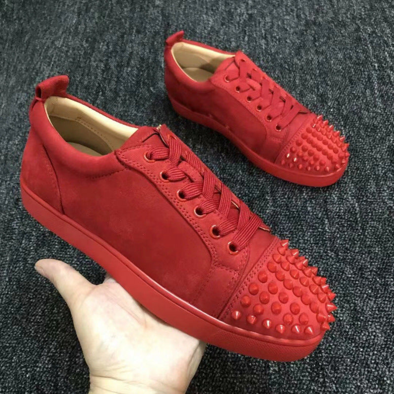 Men's Bottom Low Top Couple Trend Rivet Lace Men's Shoes