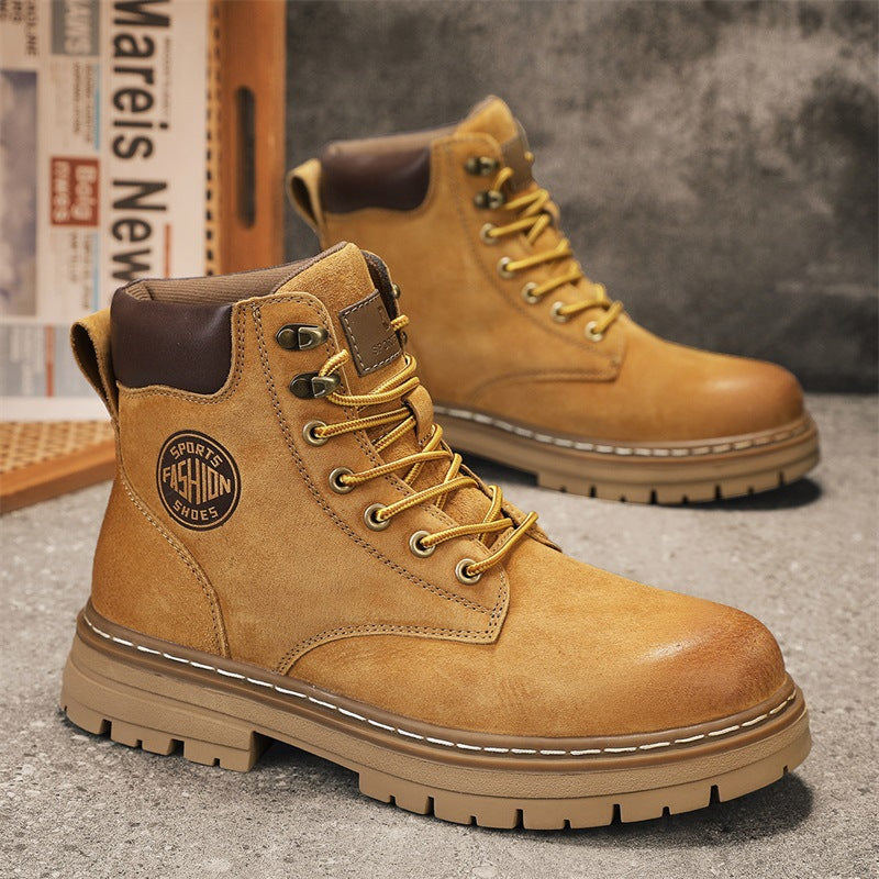 Men's Genuine Tooling British Style Fashionable Warm Men's Martin Boots