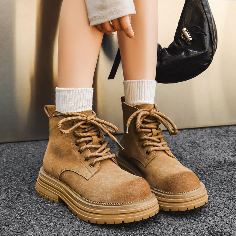 Men's Autumn Motorcycle British Style Retro Ankle Men's Leather Boots