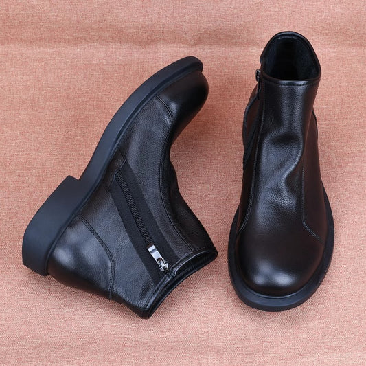 Men's Top Layer Cowhide Comfortable Breathable Martin Men's Casual Leather Shoes