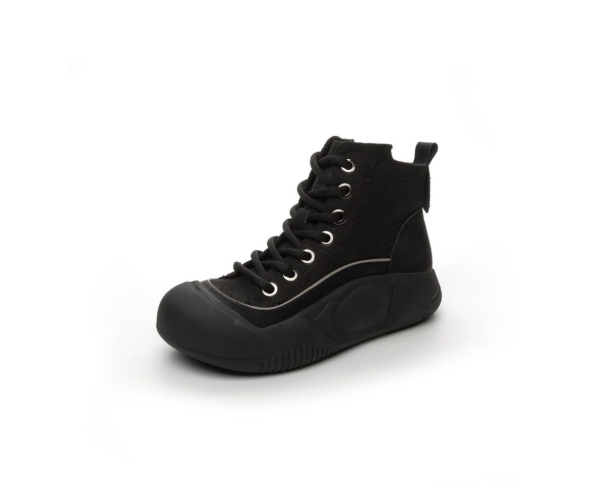 Women's Ankle Versatile Comfortable Fleece-lined Platform Martin Plus Women's Leather Boots