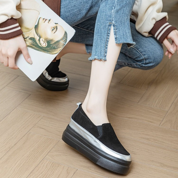 Women's Height Increasing Insole Project Small Autumn Versatile Leisure Platform Loafers