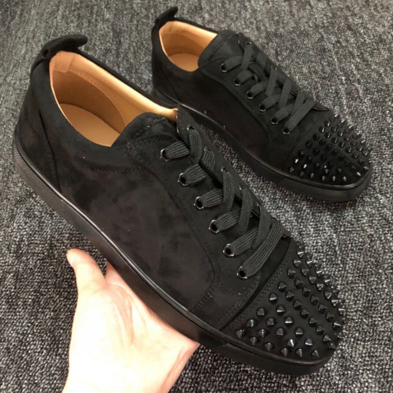 Men's Bottom Low Top Couple Trend Rivet Lace Men's Shoes