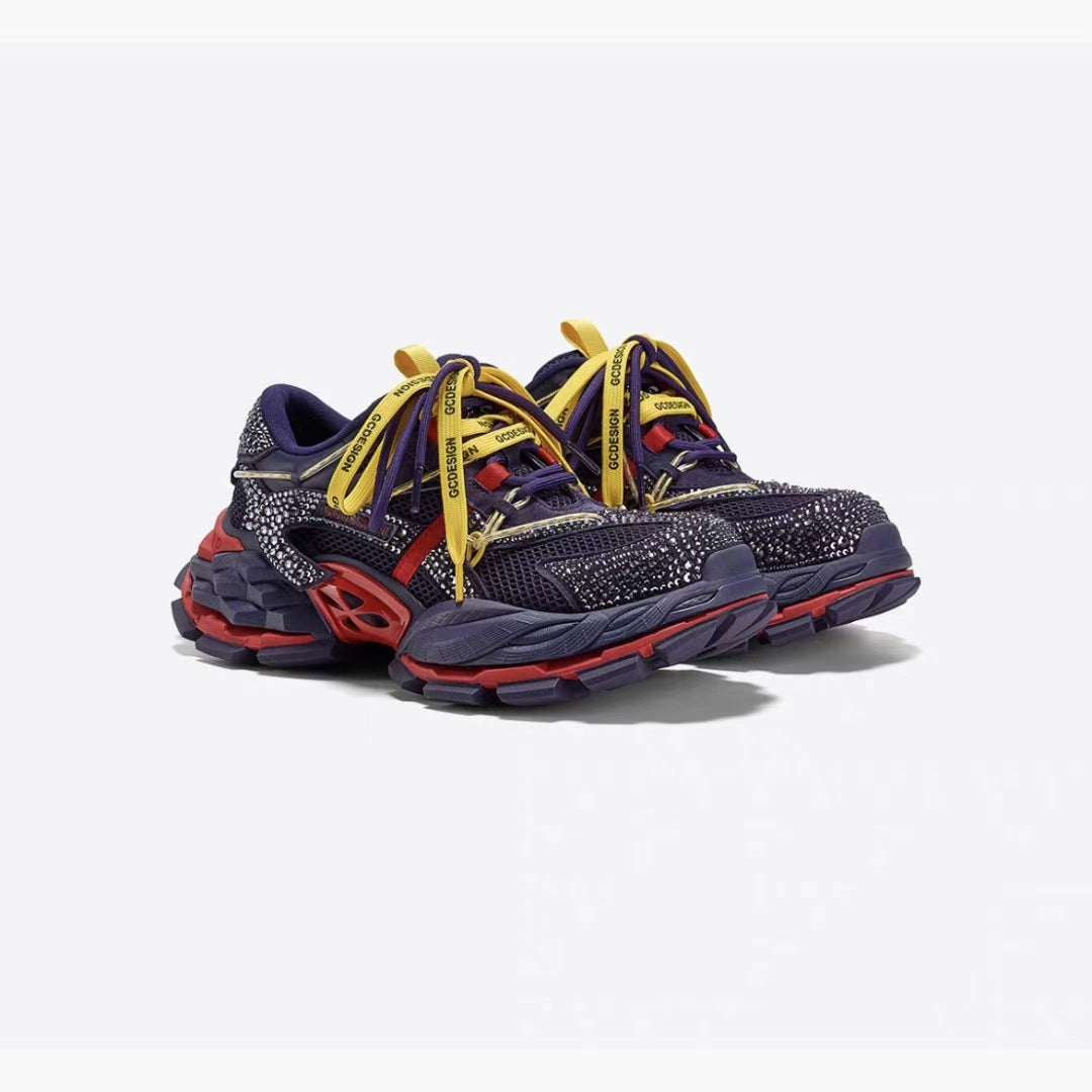 Women's Retro Contrast Color Dad Spring Versatile Platform Women's Sports Shoes
