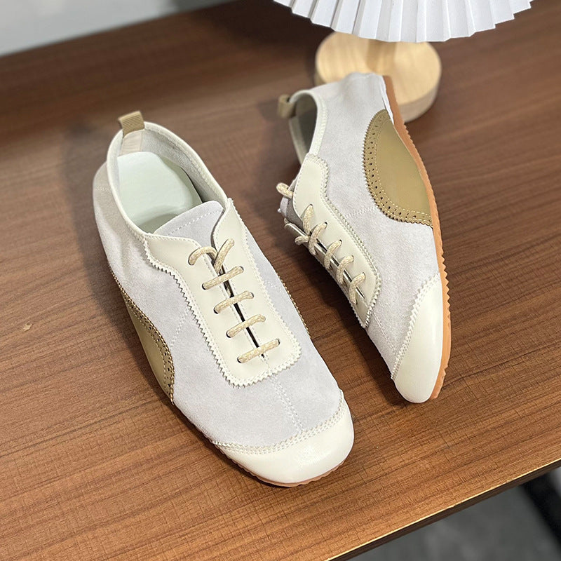 Vintage Soft Bottom Lightweight German Training Autumn Men's Casual Leather Shoes