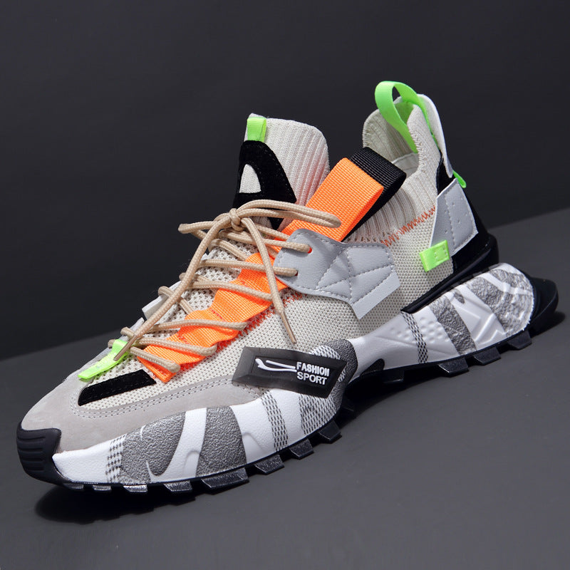 Men's Summer Flying Woven Breathable Korean Fashionable Men's Casual Shoes