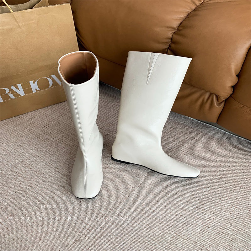 Simple Without Tax Winter Female Middle Wedge Boots