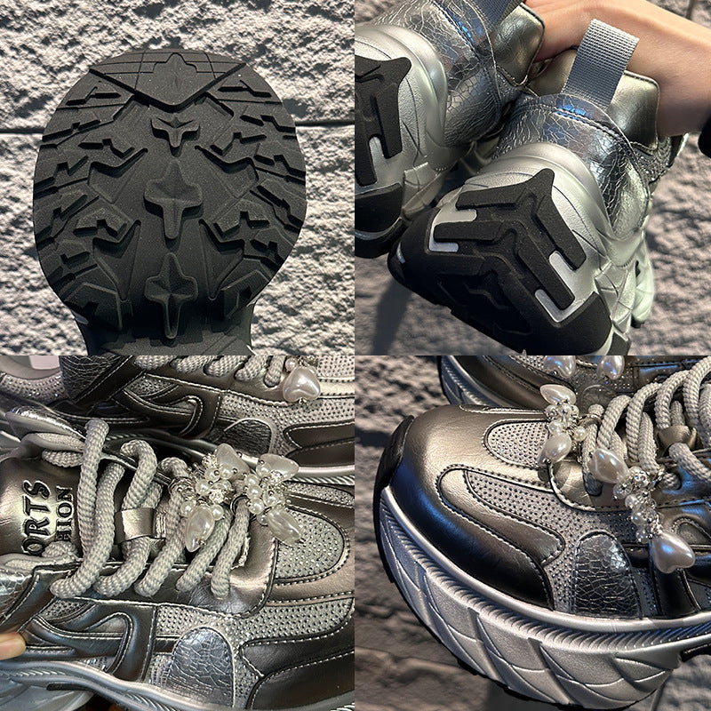 Women's Suction Film Bottom Dad Spring Platform Women's Sports Shoes
