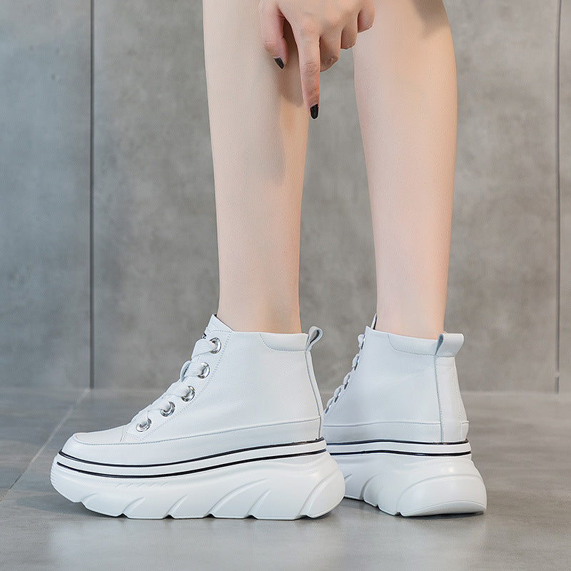 Women's Platform Spring Skate Hidden White Small Women's Sports Shoes