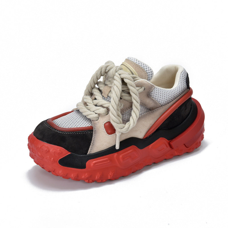 Women's Leisure Thick Bottom Light Daddy With Men's Shoes