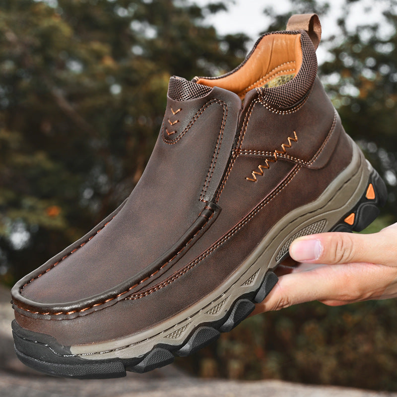 Versatile Men's Winter Outdoor Mountaineering Hiking Men's Leather Boots