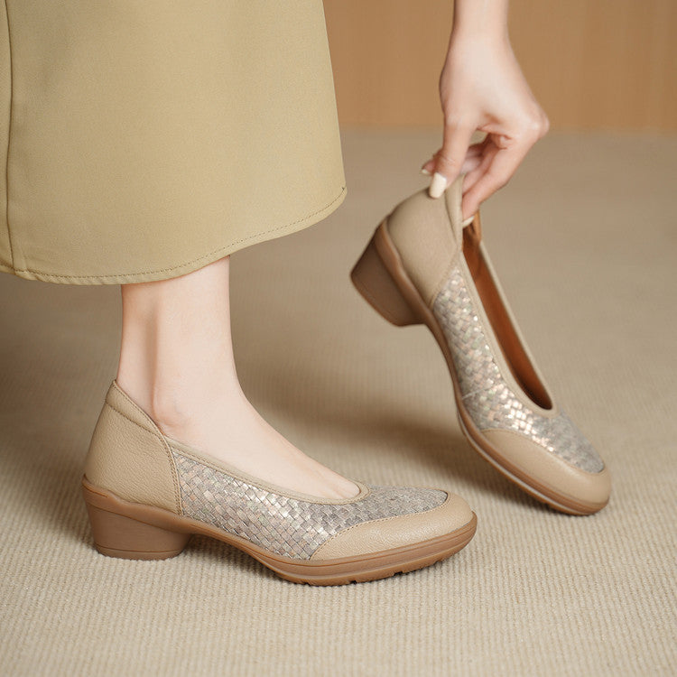Women's Thick Bottom Chunky Soft Not Tired Women's Fashion Shoes
