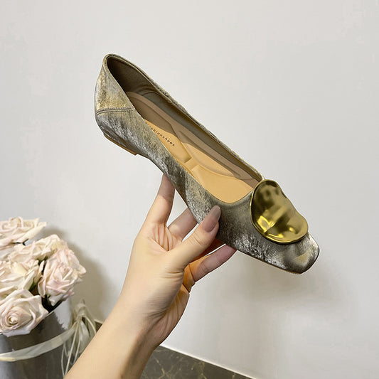 Height Increasing Insole Golden Buckle Not Tired Women's Fashion Shoes