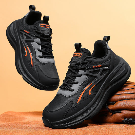 Men's Pu Lightweight Soft Elastic Comfortable Trendy Men's Shoes
