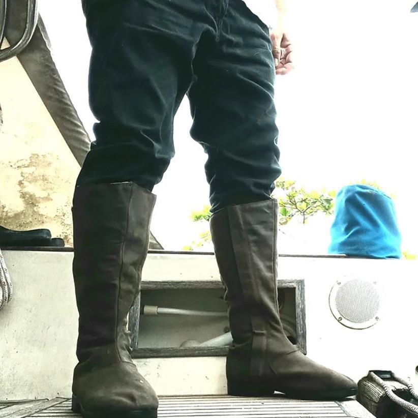 Men's Medieval Pirate Viking Round Head Boots