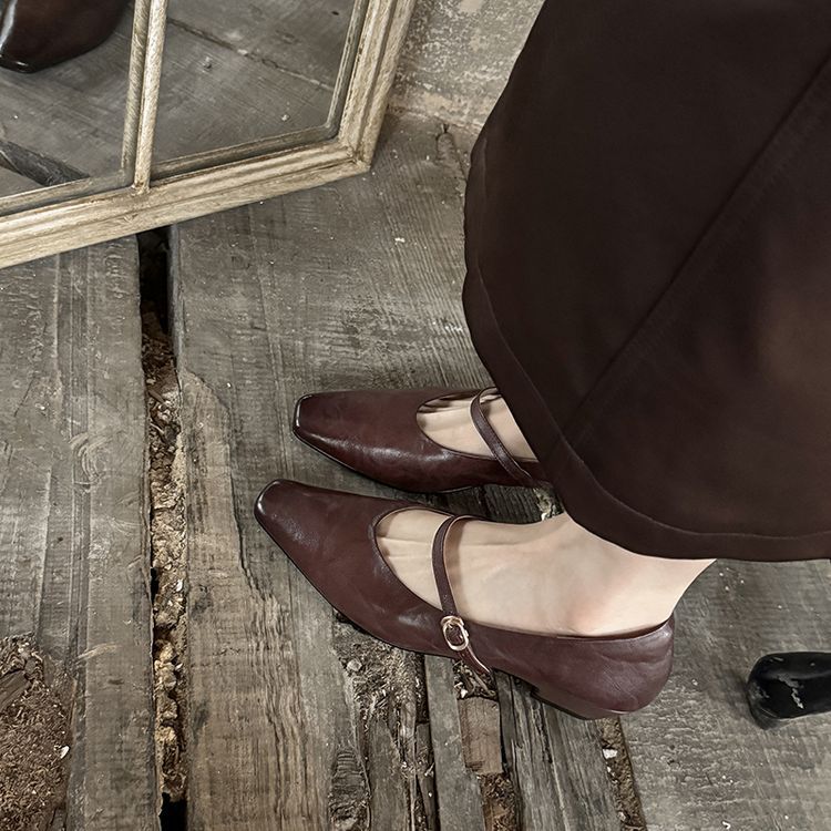 Women's Training First Layer Cowhide Can Be Stormed Platform Commuter Bottom Heels
