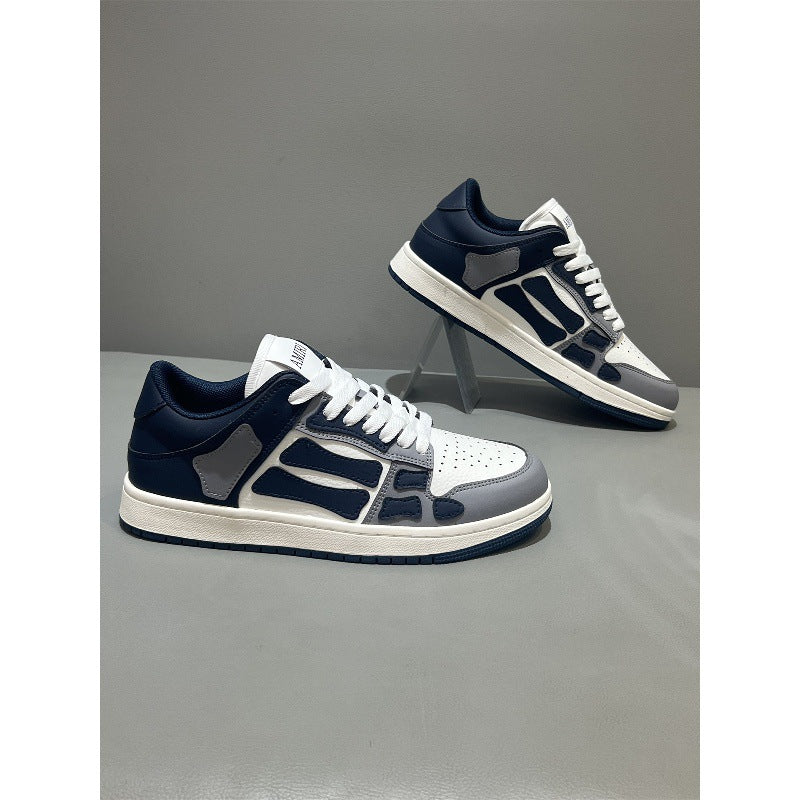 Men's Autumn Breathable Skateboard Fashionable Lightweight White Men's Sports Shoes