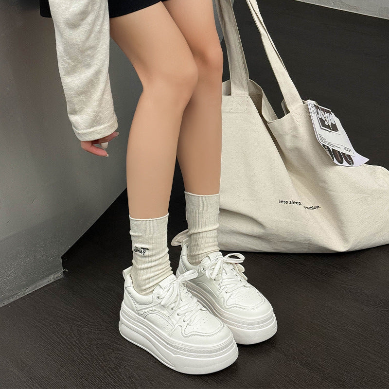 Women's Goods Fashion Platform Bread Board Small Elevator Wild Women's Sports Shoes