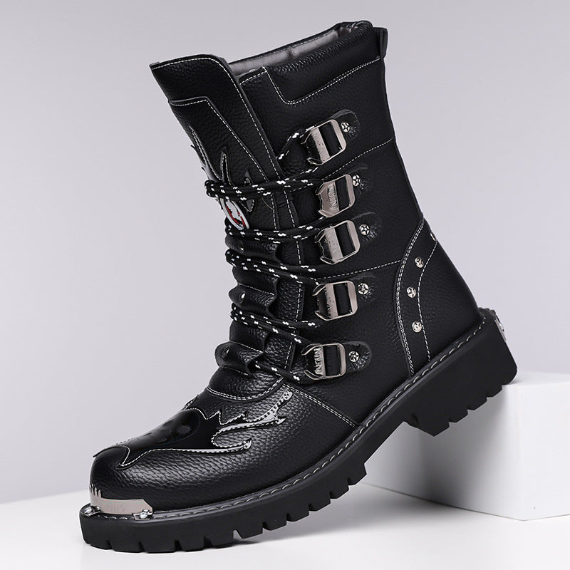 Men's British Motorcycle American Large Size Men's Martin Boots