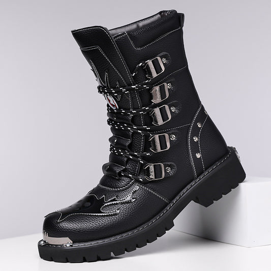 Men's British Motorcycle American Large Size Men's Martin Boots