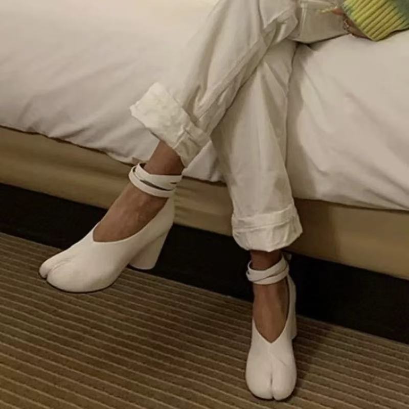 Women's Retro Mary Jane Chunky High Leather Shoes