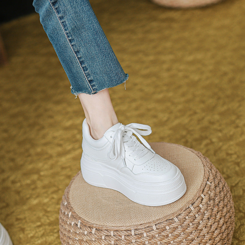 Women's Soft Genuine Surface Height Increasing Insole Platform Women's Casual Shoes