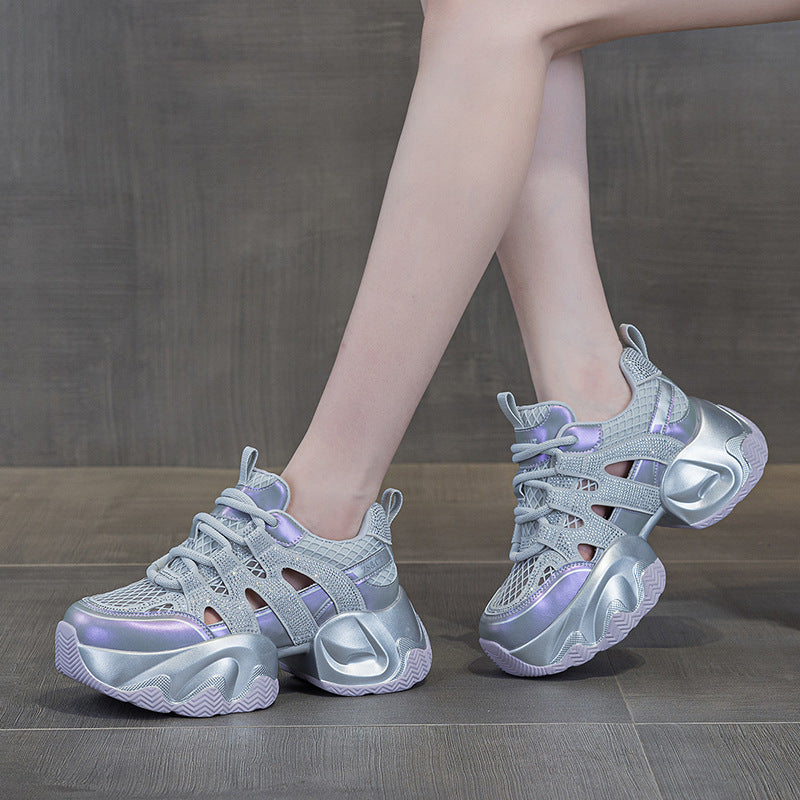 Rhinestone Starry Sky Sports Platform Dad Female Summer Women's Casual Shoes