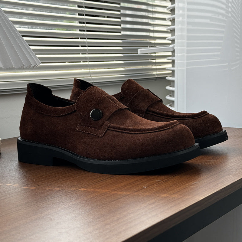 Men's Business Fashion Commuting Cover Slip-on Lazy Men's Casual Leather Shoes
