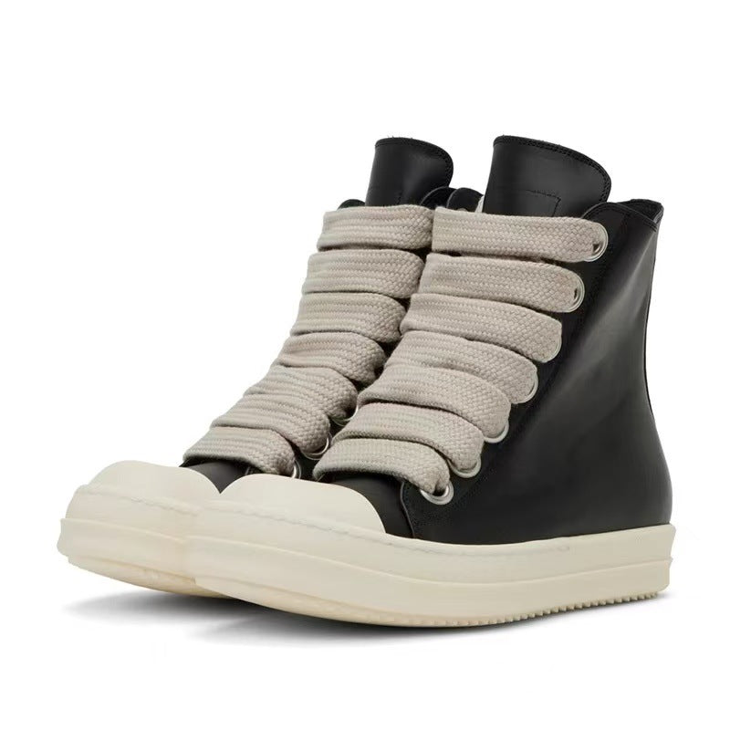 Women's & Men's Board Thick Shoelace Sports Leisure Calf Female Couple Boots