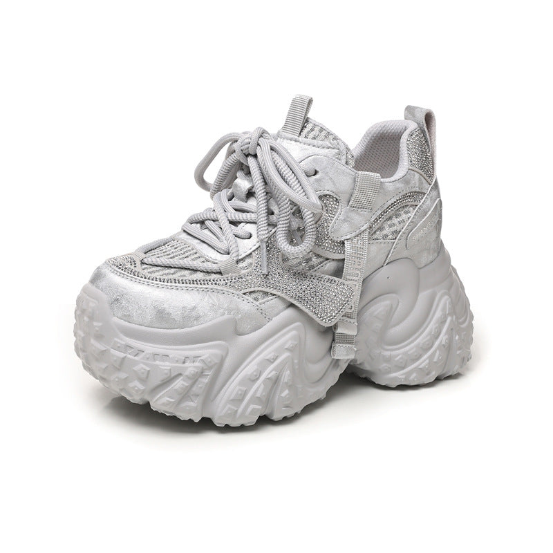 Women's Platform Height Increasing Insole Fashionable Dad Spring Casual Shoes