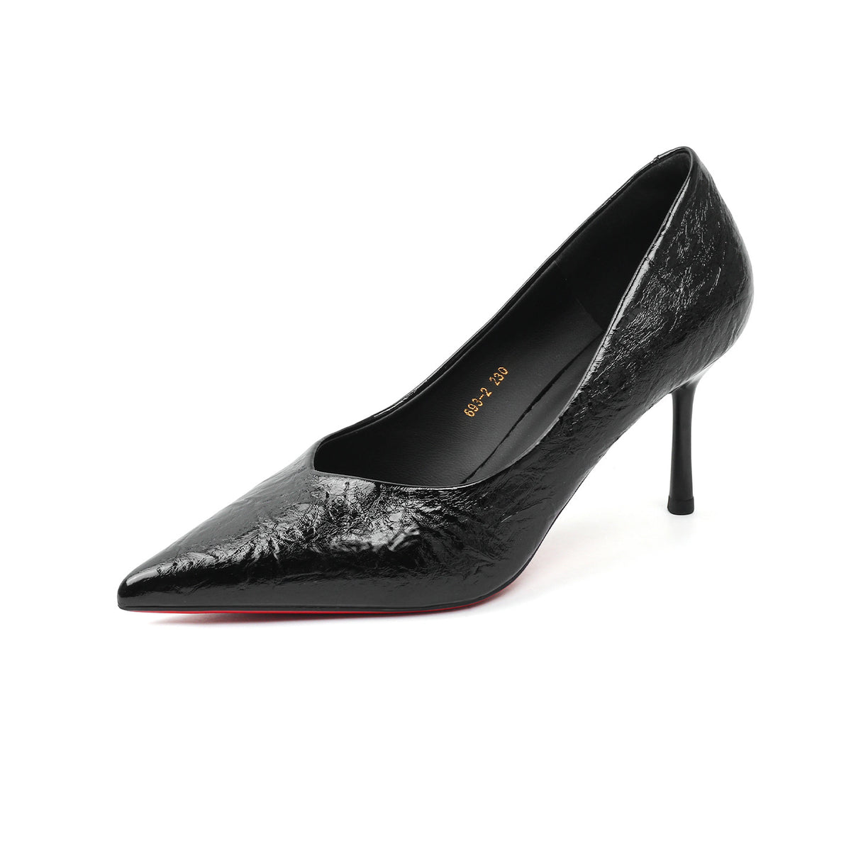 Women's High Waterproof Platform Catwalk Show Pointed Toe Patent Women's Shoes