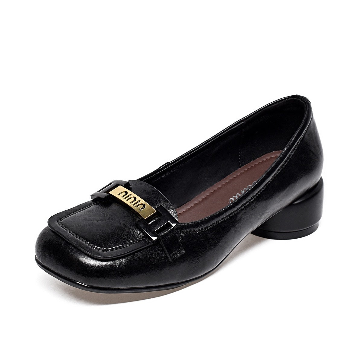 Women's Genuine First Layer Cowhide Slip-on Plus Size Pumps Flat Women's Fashion Shoes