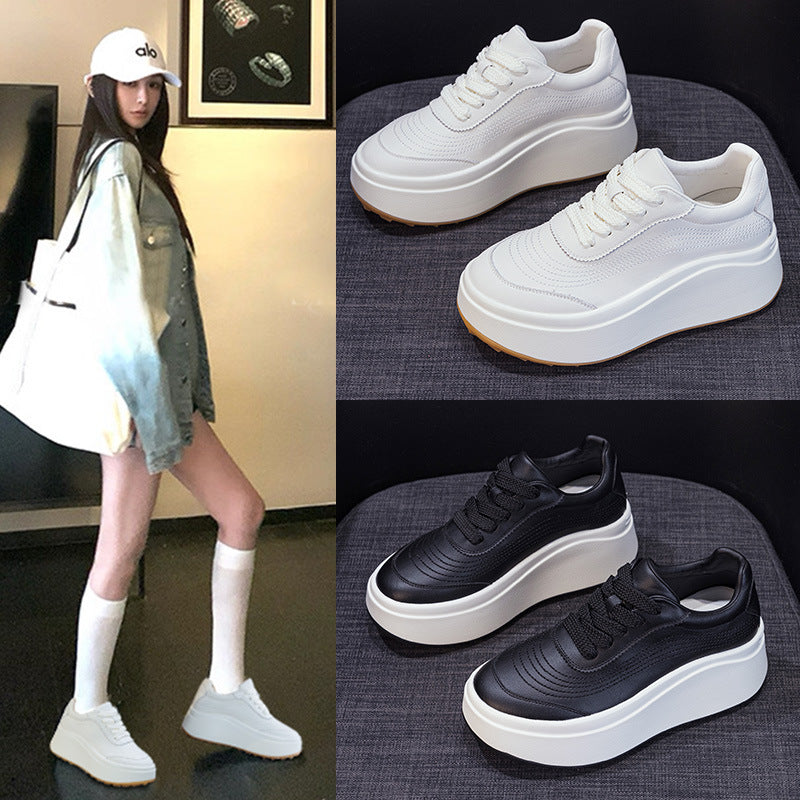 Women's Thick Bottom Heightened Easy Wear Small Sports Casual Shoes