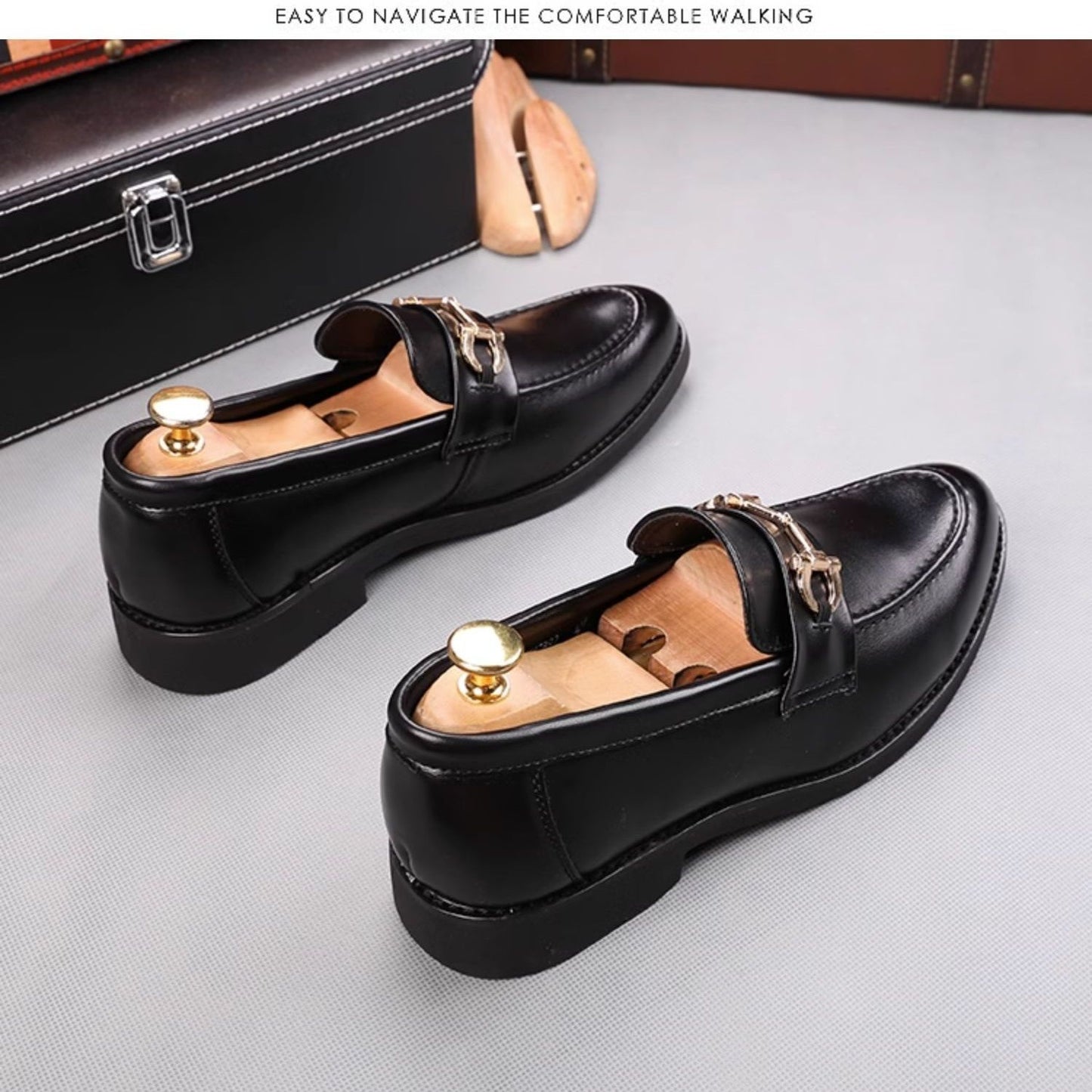 Men's Slip-on Business Korean Style British Green Men's Shoes