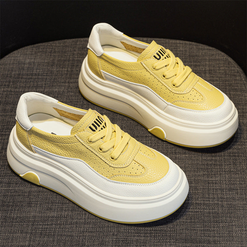 Women's White For Thick Bottom Show Feet Small Breathable Women's Casual Shoes