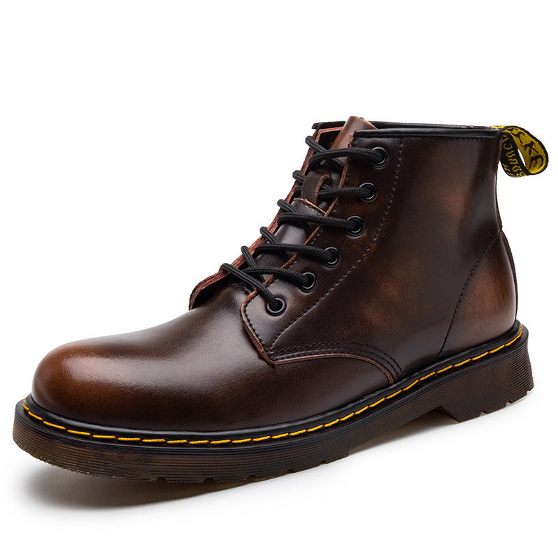 Men's Plus Size Martin Couple British Style Men's Leather Boots