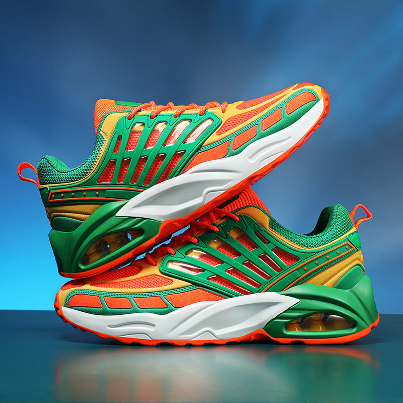 Men's Flying Woven Summer Breathable Increased Running Trend Super Popular Daddy Men's Sports Shoes