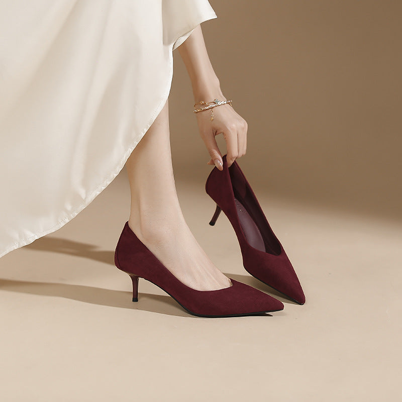 Women's High Pointed Stiletto Not Tired Feet Pumps Temperament Korean Style Women's Fashion Shoes
