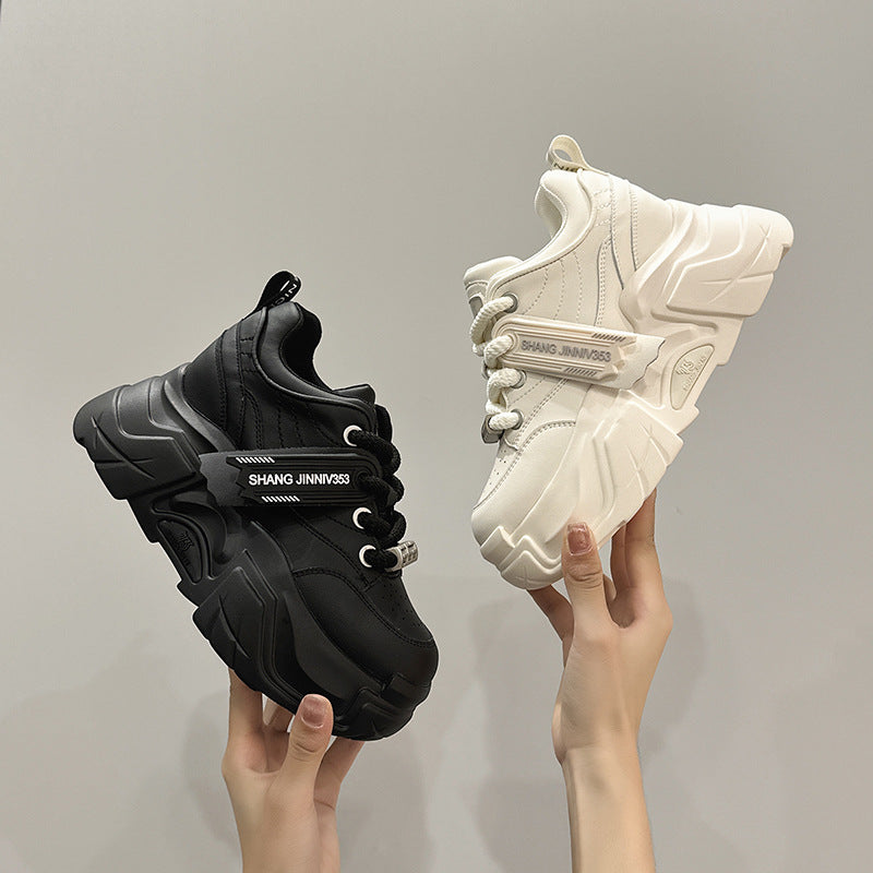 Women's European Goods Platform Dad Trendy Spring Small Height Women's Sports Shoes