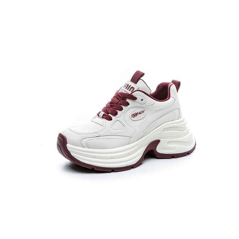 Women's Thick Bottom Heightened Daddy Spring Soft Sneakers
